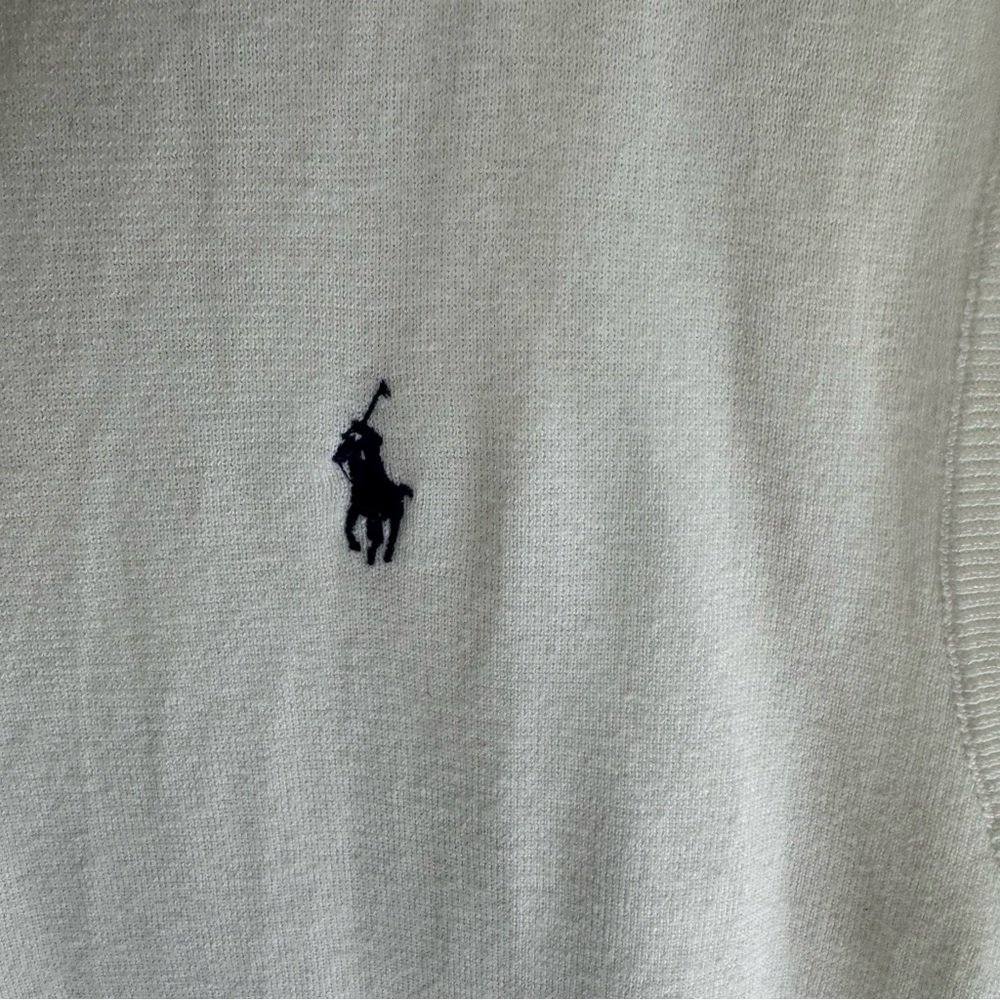 Polo Ralph Lauren Knit V-Neck Sweater Vest Off White Men’s 2XB Vintage - Picture 4 of 4